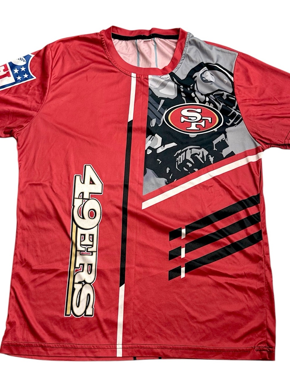 San Francisco 49ers Graphic Performance Shirt XL Red NFL Fan Jersey Tee AOP